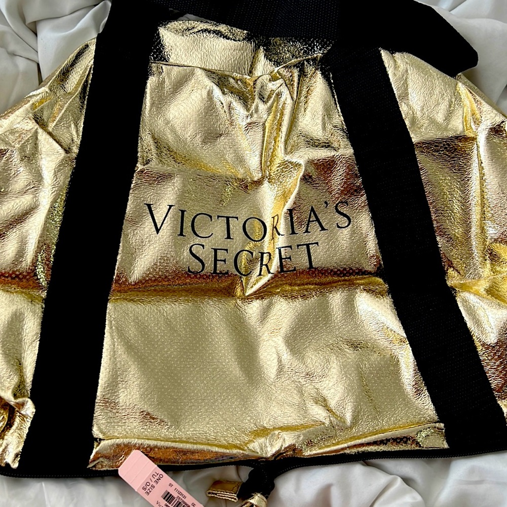 Gold and Black VS Tote